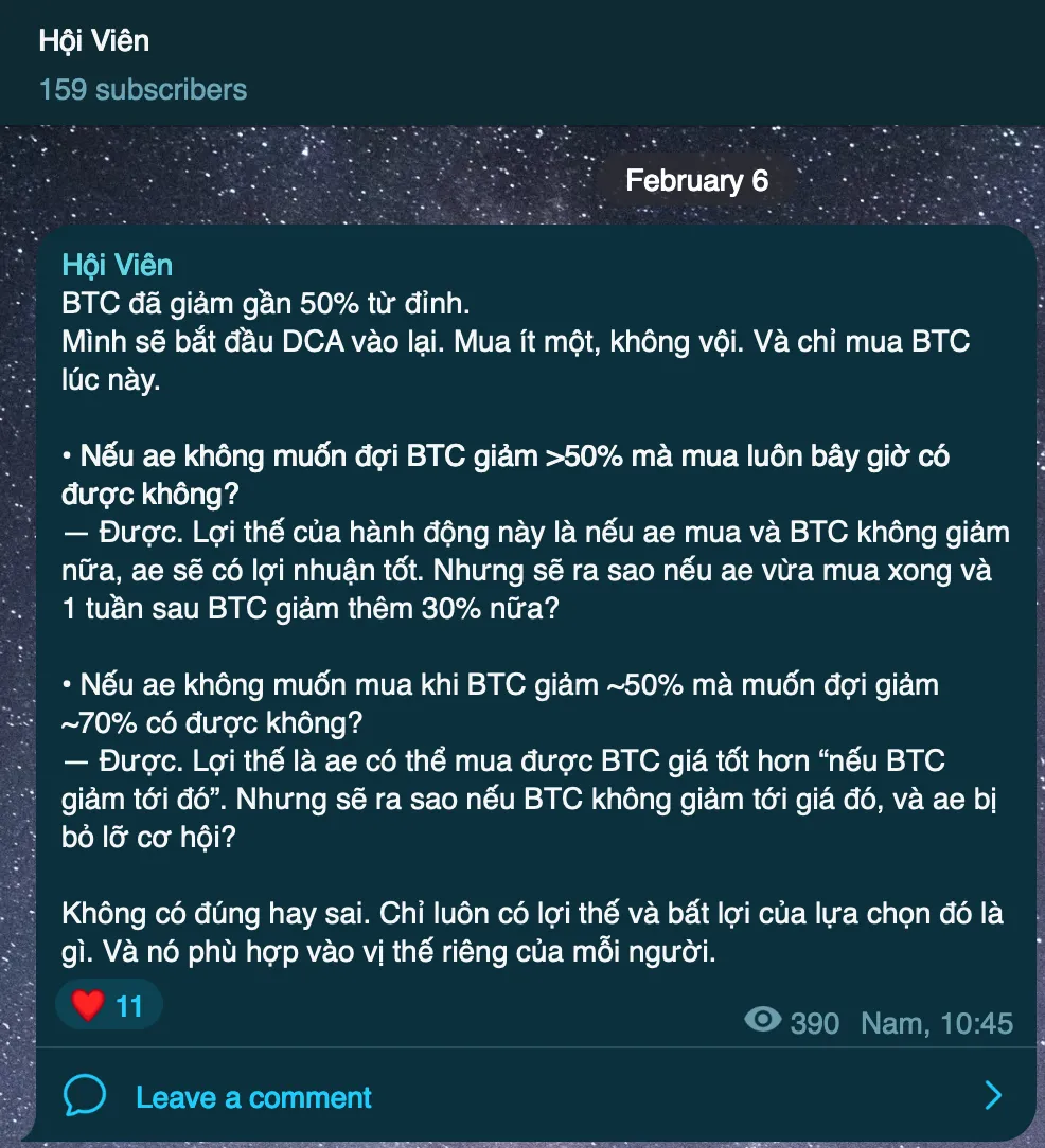 Tin nhắn Hội Viên tháng 2/2026 thông báo bắt đầu mua vào lại