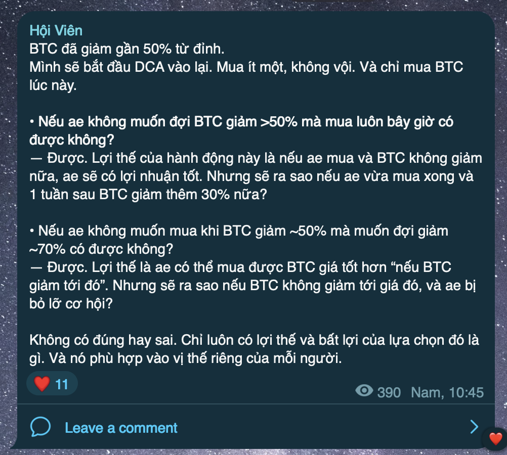 Tin nhắn trong Hội Viên ở mốc 1 & 2
